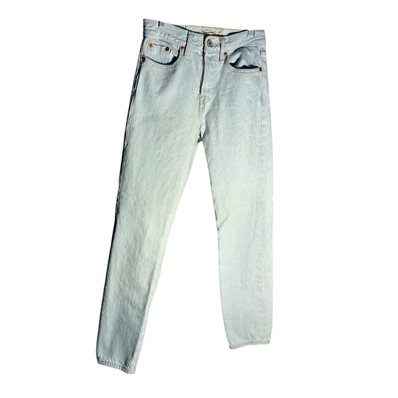 Levis Wedgie Womens Button Fly Light Wash High Waisted Big E Mom Jeans Sz 24 - Picture 1 of 12